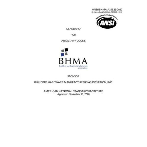 BHMA A156.36-2020