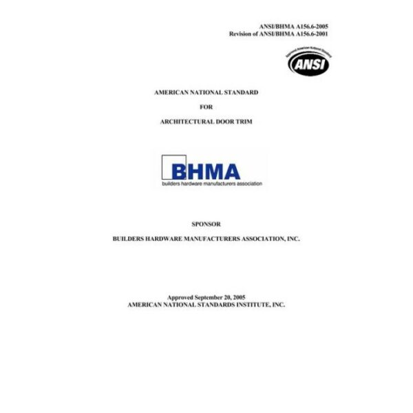 BHMA A156.6-2005