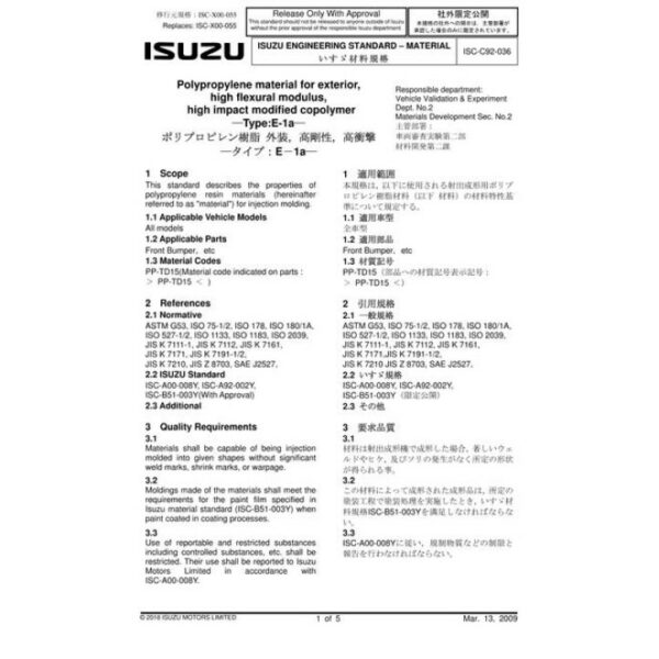 ISUZU ISC-C92-036