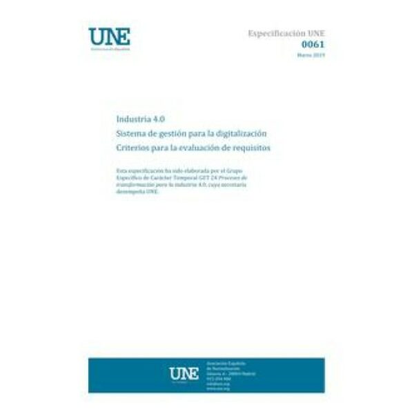 AENOR ESPECIFICACION UNE 0061