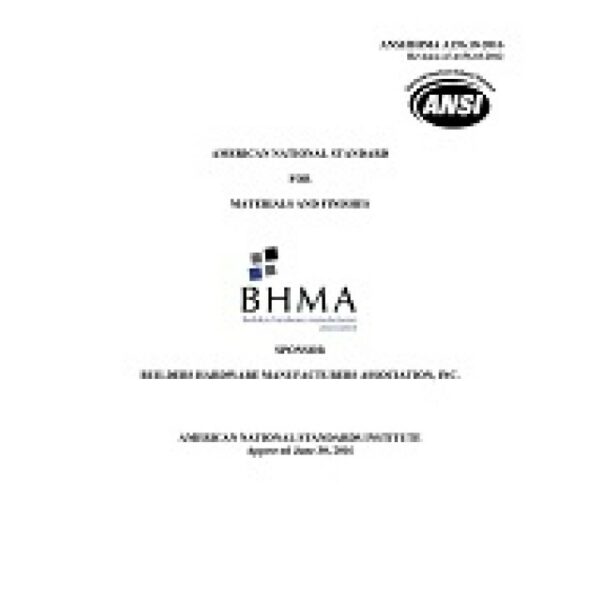 BHMA A156.18-2016