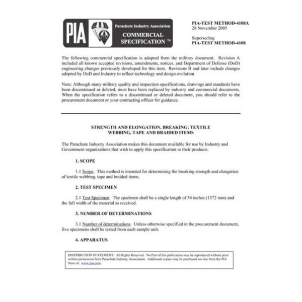 PIA PIA TEST METHOD 4108A