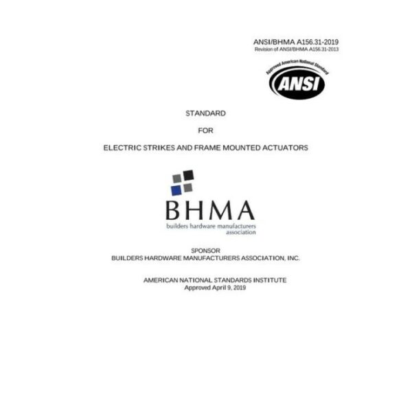 BHMA A156.31-2019