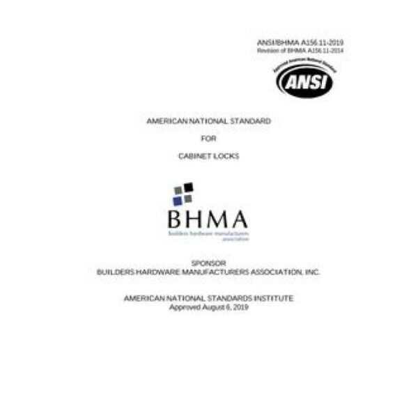 BHMA A156.11-2019