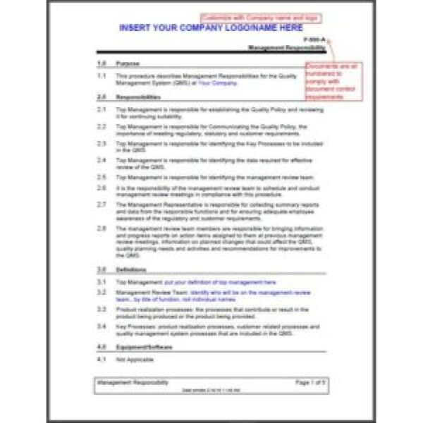 ISO 13485:2016 P-424 Document Control