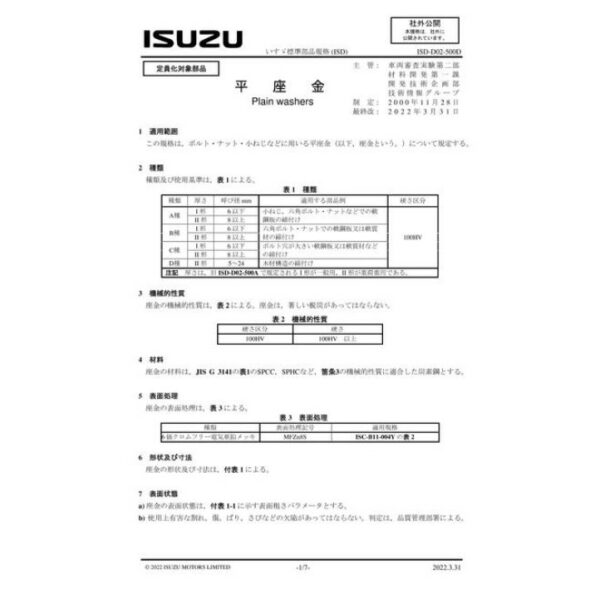 ISUZU ISD-D02-500D