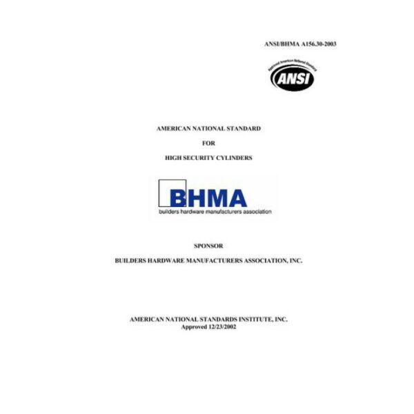 BHMA A156.30-2003