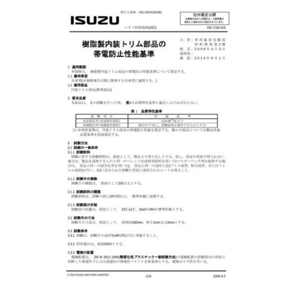 ISUZU ISC-C92-016