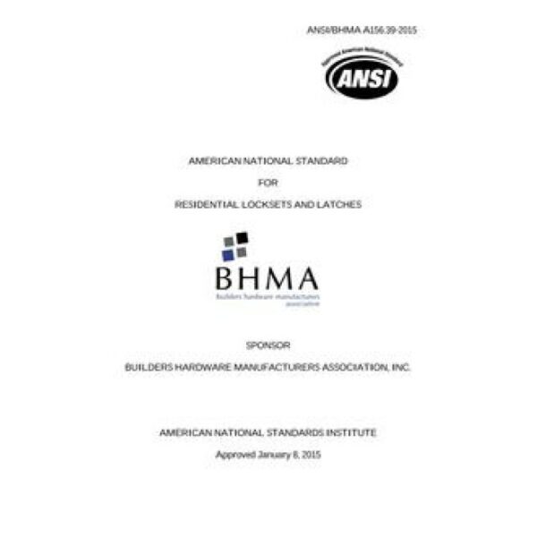 BHMA A156.39-2015