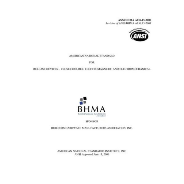 BHMA A156.15-2006