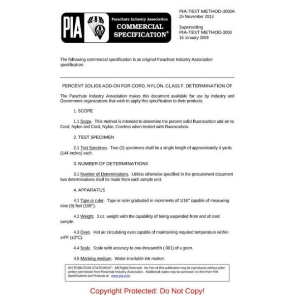 PIA PIA-TEST METHOD-3000A