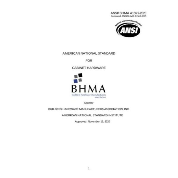 BHMA A156.9-2020