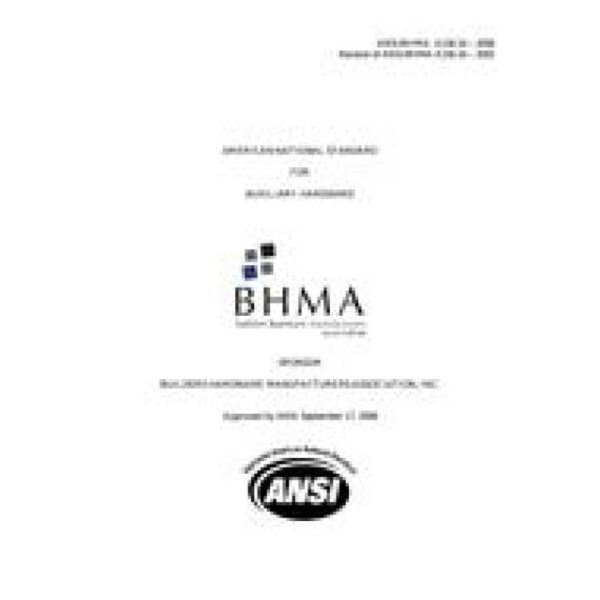 BHMA A156.16-2008