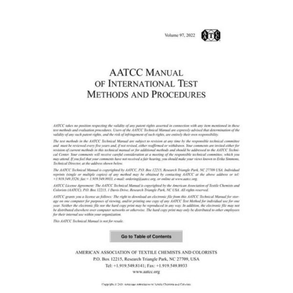 AATCC Technical Manual - 2022