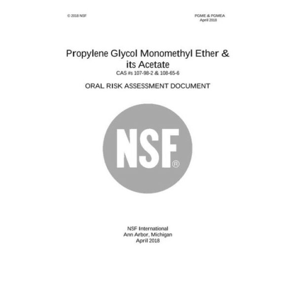 NSF Propylene Glycol Monomethyl Ether &amp; its Acetate