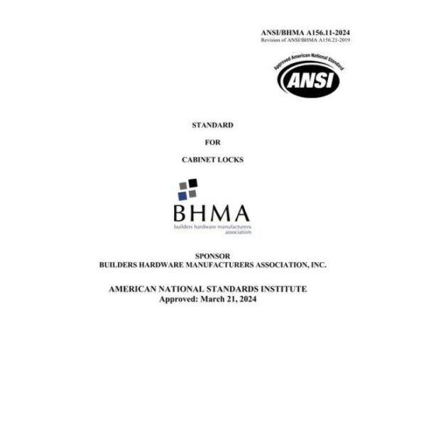 BHMA A156.11-2024