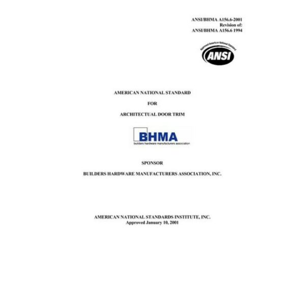 BHMA A156.6-2001