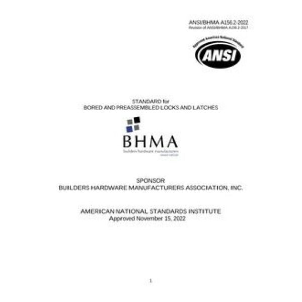 BHMA A156.2-2022