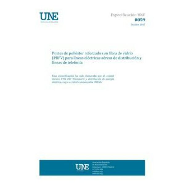 AENOR ESPECIFICACION UNE 0059