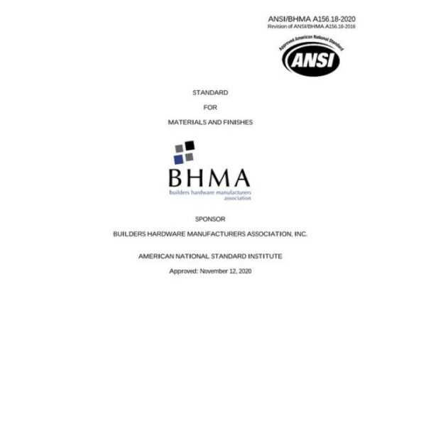 BHMA A156.18-2020