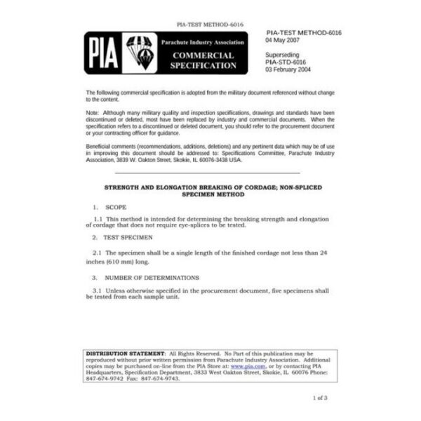 PIA PIA TEST METHOD 6016