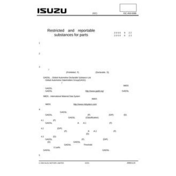 ISUZU ISC-A00-008B