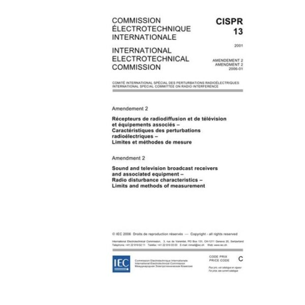 CISPR 13 Amd.2 Ed. 4.0 b:2006