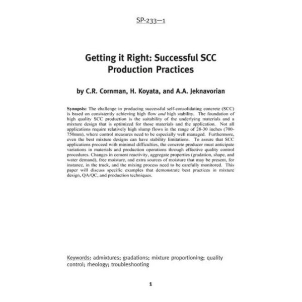 Workability of SCC: Roles of Its Constituents and Measurement Techniques