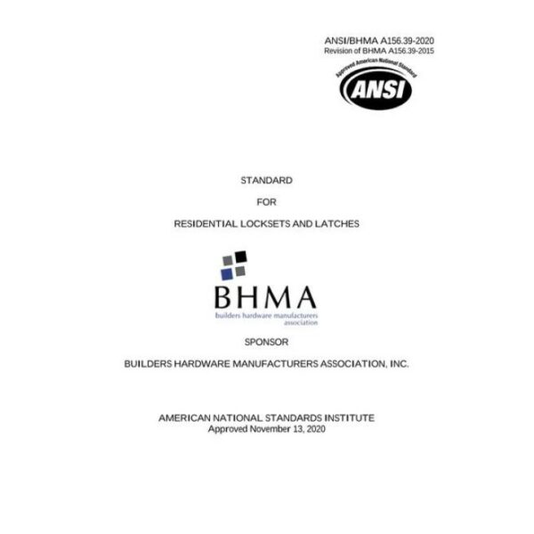 BHMA A156.39-2020