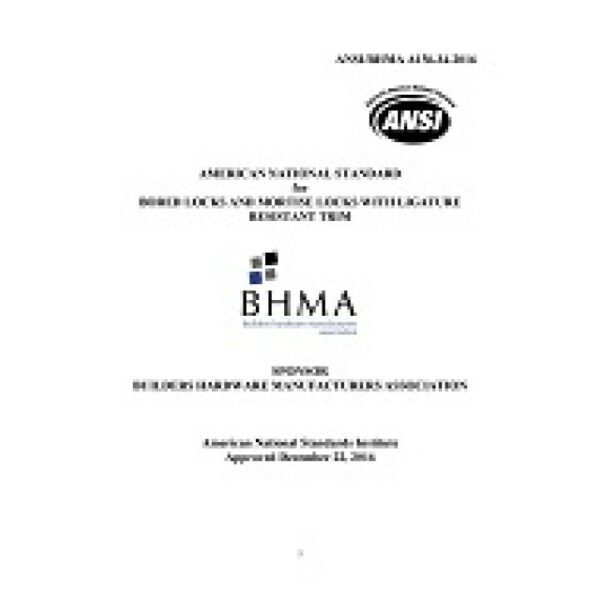 BHMA A156.34-2016