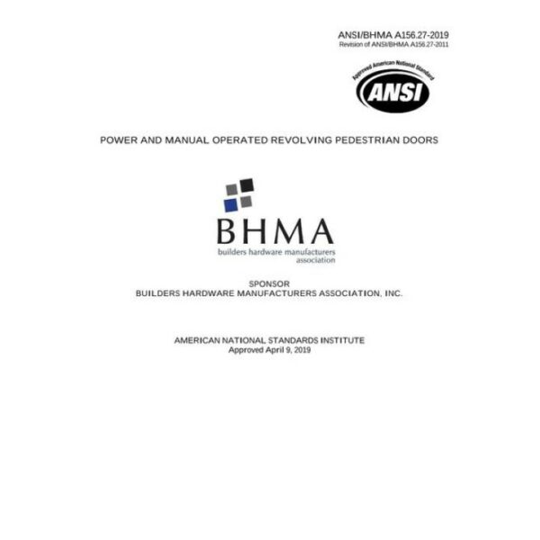 BHMA A156.27-2019