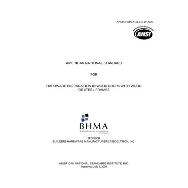 BHMA A156.115-W-2006