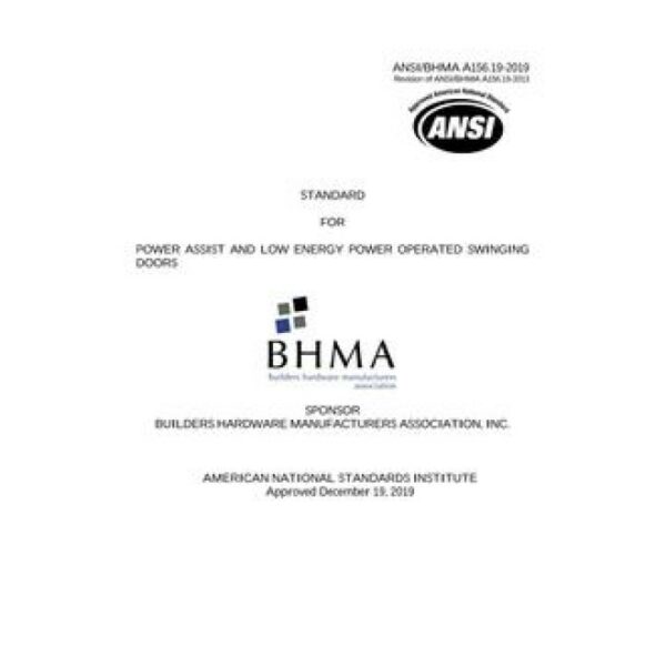 BHMA A156.19-2019