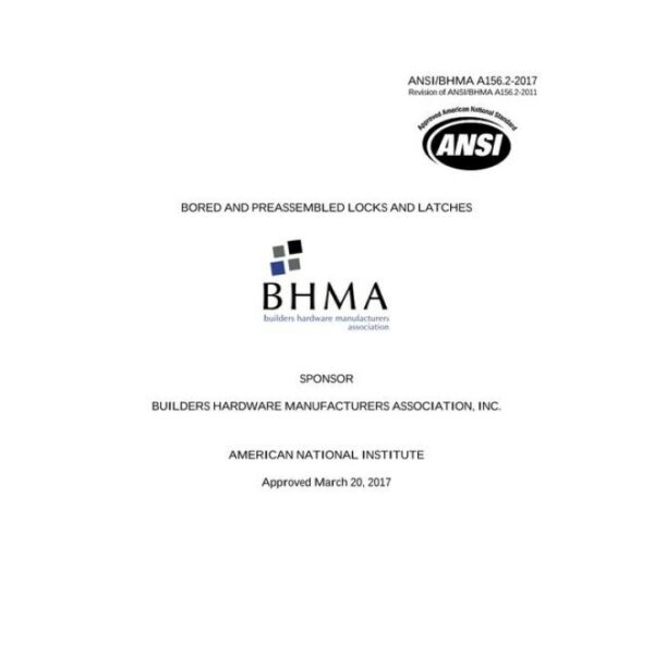 BHMA A156.2-2017