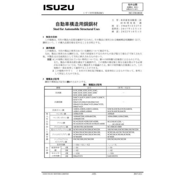 ISUZU ISC-C00-001H