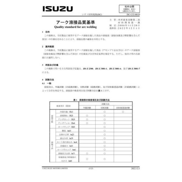 ISUZU ISC-C52-001D