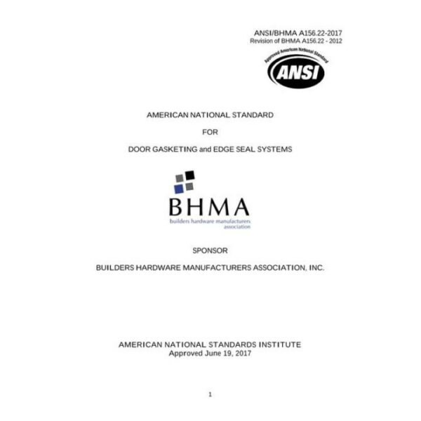 BHMA A156.22-2017