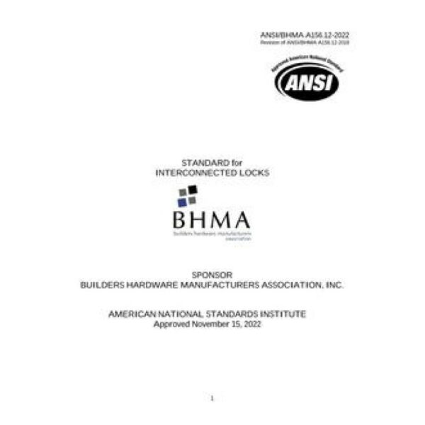 BHMA A156.12-2022