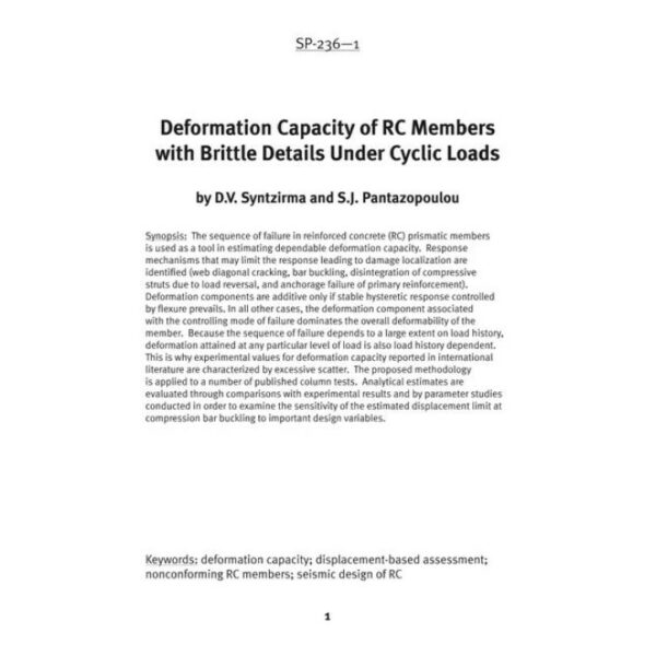 Deformation Capacity and Shear Strength of Reinforced Concrete Members Under Cyclic Loading