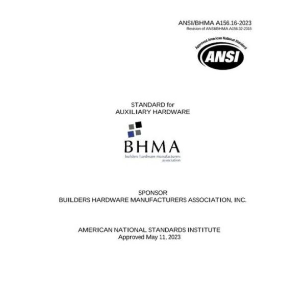 BHMA A156.16-2023