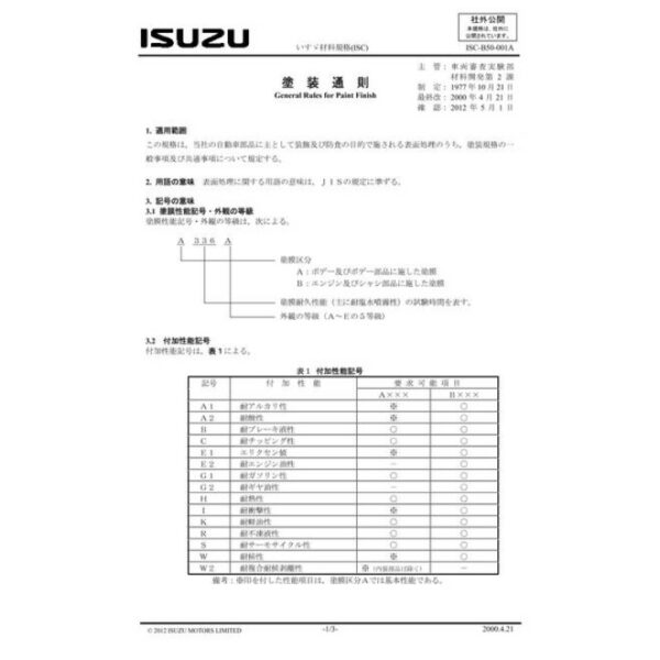 ISUZU ISC-B50-001A