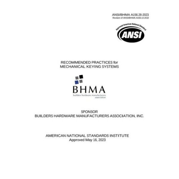 BHMA A156.28-2023