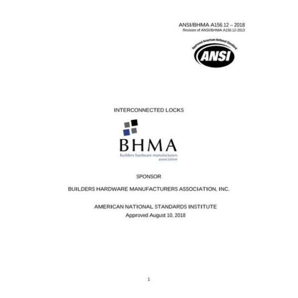 BHMA A156.12-2018