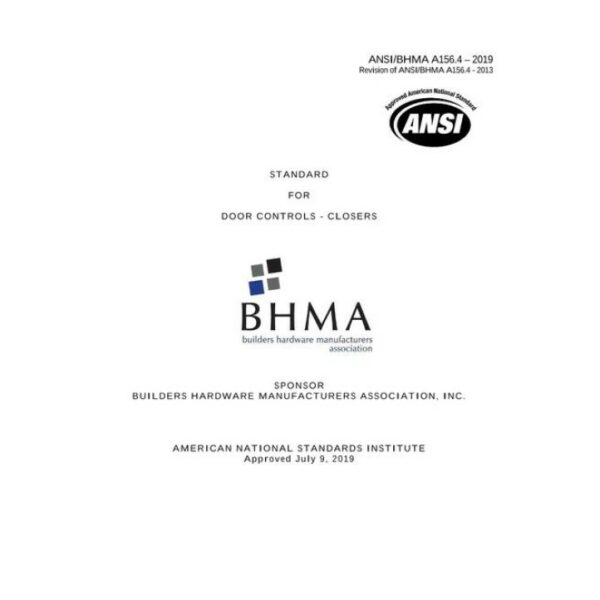 BHMA A156.4-2019