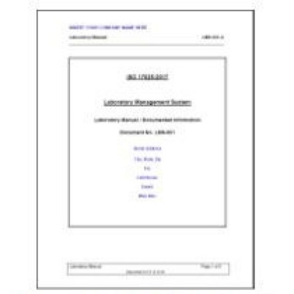 ISO 17025:2017 LQMS Documentation Package