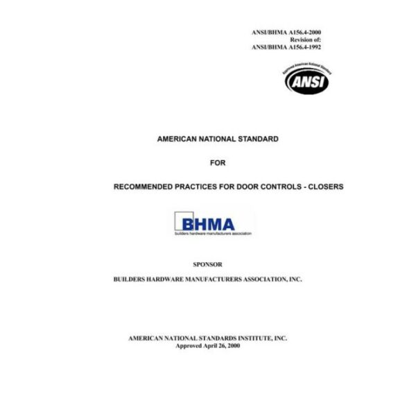 BHMA A156.4-2000