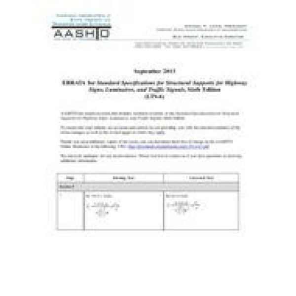 AASHTO LTS-6 Errata