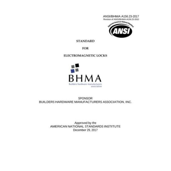 BHMA A156.23-2017