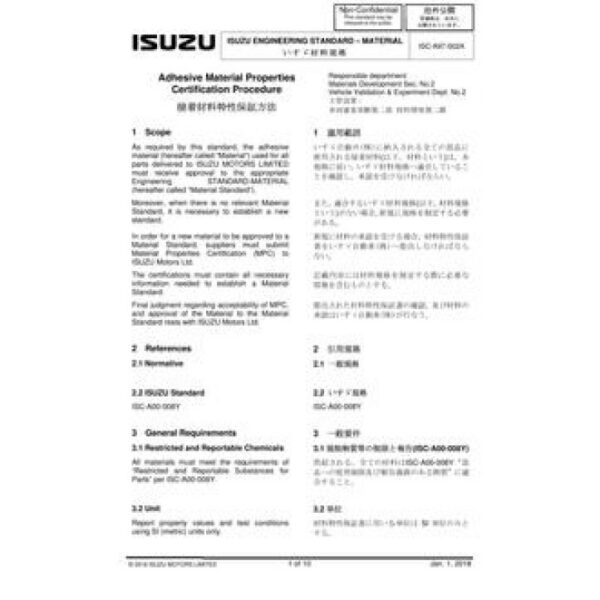 ISUZU ISC-A97-002A