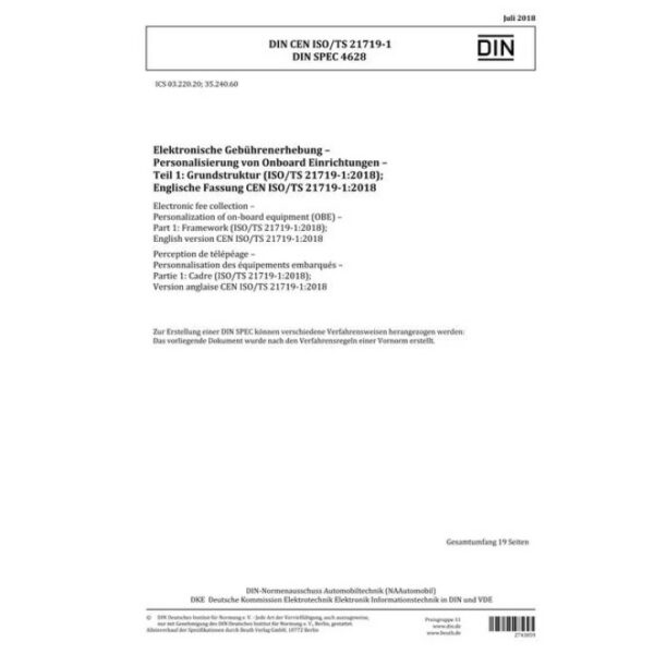 DIN CEN ISO/TS 21719-1